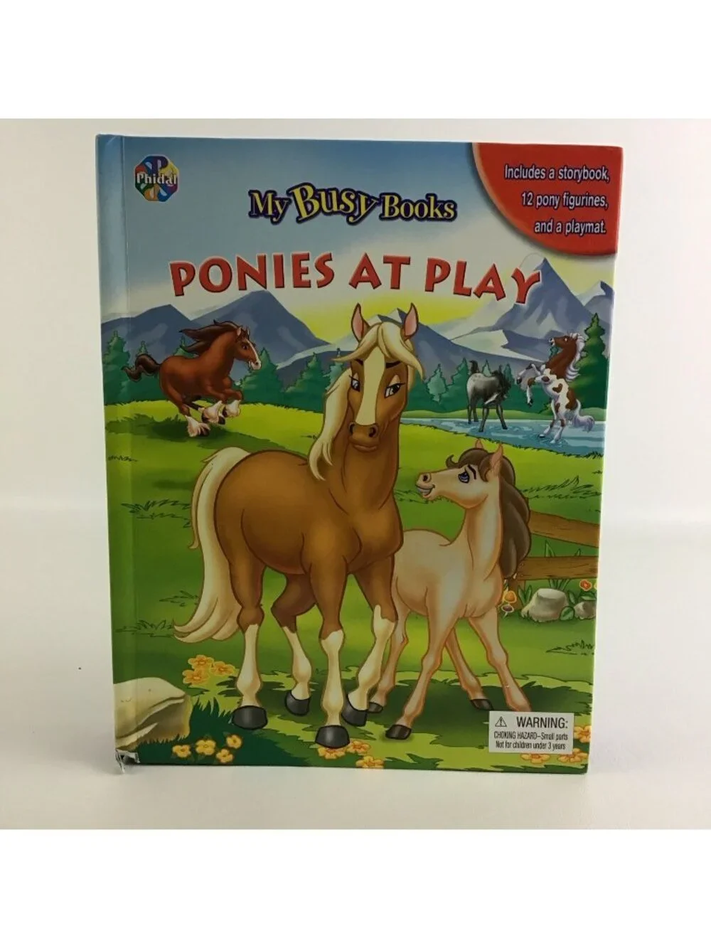 NEW My Busy Books Ponies At Play Storybook Figurines Playmat Phidal Vintage 2004